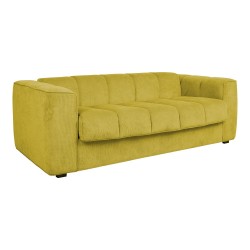 Sofa bed STELLA with spring mattress, yellow