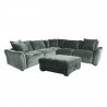 Corner sofa and ottoman DIVI mint green