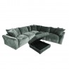 Corner sofa and ottoman DIVI mint green