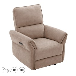 Tugitool DAMIKA elektriline recliner 85x92xH103cm, helepruun