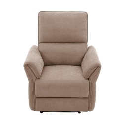 Recliner armchair DAMIKA with electric mechanism, light brown