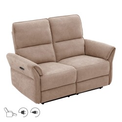 Diivan DAMIKA 2-kohaline elektriline recliner 143x92xH103cm, helepruun