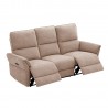 Recliner sofa DAMIKA 3-seater with electric mechanism, light brown