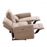 Recliner sofa DAMIKA 3-seater with electric mechanism, light brown