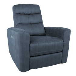 Recliner armchair GASTON with electric mechanism, blue