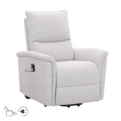 Tugitool GIANNI elektriline lift recliner 85x86xH106cm, hallikasvalge