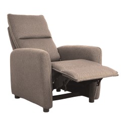 Recliner armchair ZAC with push back mechanism, beige