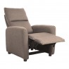 Recliner armchair ZAC with push back mechanism, beige