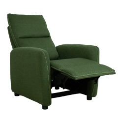 Recliner armchair ZAC with push back mechanism, green