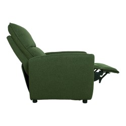 Recliner armchair ZAC with push back mechanism, green