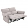 Recliner sofa DAMIKA 2-seater with electric mechanism, grey