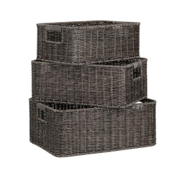 Basket BASILE 31x21xH12cm, dark