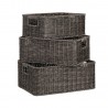 Basket BASILE 31x21xH12cm, dark