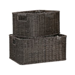 Basket BASILE 37x26xH18cm, dark
