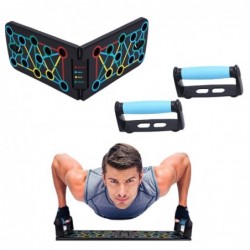 15-in-1 Foldable Push-Up Exercise Board with Resistance Bands and Handles