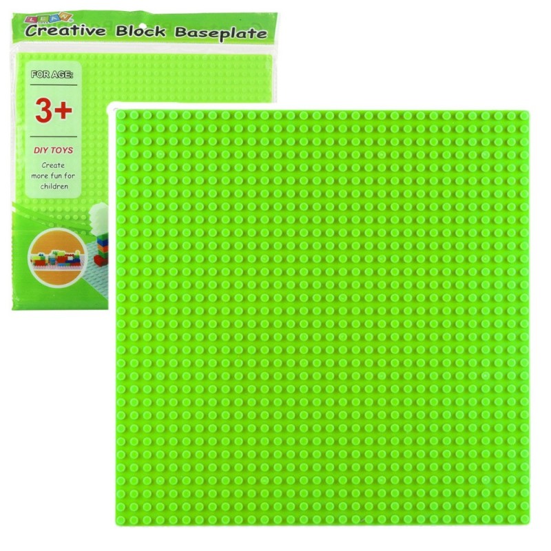 Construction Board for Building Blocks Light Green 25.5x25.5 cm