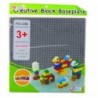 Construction Board for Building Blocks Gray 25.5x25.5 cm