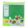 Construction Board for Building Blocks Dark Green 25.5x25.5 cm
