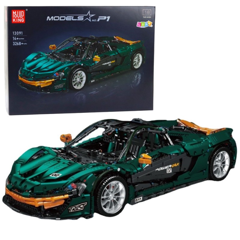 Construction Bricks Sports Car Green 1:8 P1 3268pcs