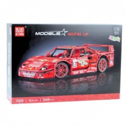 Construction Bricks Sports Car Racing Red 1:10 2688 pcs.