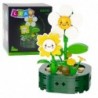 Mini Building Blocks Flowers with Smiley Faces White Yellow 142 pcs.