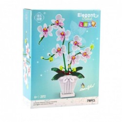 Orchid Construction Blocks Orchid in a Pot Pink and White 718 pcs.