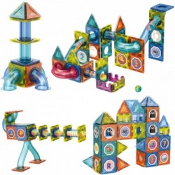 WOOPIE Klocki Magnetyczne Konstrukcyjne 3D Zestaw Edukacyjny Tor Kulkowy 42 el.
