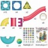 WOOPIE Klocki Magnetyczne Konstrukcyjne 3D Zestaw Edukacyjny Tor Kulkowy 42 el.