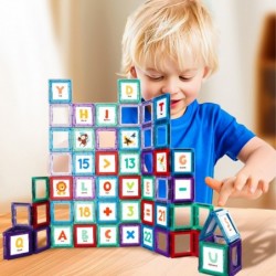 WOOPIE Przestrzenne Klocki Magnetyczne Nauka Liter 70 Elementów