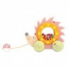 TOOKY TOY Wooden Hedgehog To Pull By A String With Balls