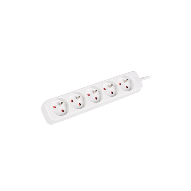 Lanberg Cable Power Strip, 5X French Outlets Quality-Grade Copper, 1.5 m PS0-05E-0150-W