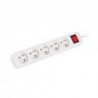 Lanberg Cable Power Strip, 5X French Outlets with Switch, Quality-Grade Copper, 3 m PS1-05E-0300-W