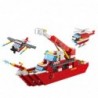 Construction Blocks Boat Fire Ship Red 6in1 1000 pcs.