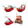 Construction Blocks Boat Fire Ship Red 6in1 1000 pcs.