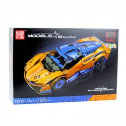 Construction Bricks Sports Car RC Blue and Orange 1883 pcs.