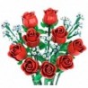 Construction Blocks Flowers Bouquet Red Roses 649 pcs.