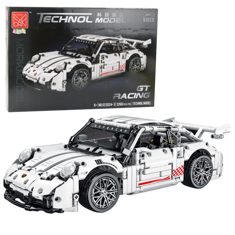 Building Blocks GT Racing Car White 1:14 1268 pcs.