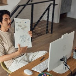 HP 24-cr0332nw AIO Ryzen 7 7730U 23.8"FHD IPS AG 250nits 16GB DDR4 SSD512 Radeon 680M LAN Win11 2Y Shell White