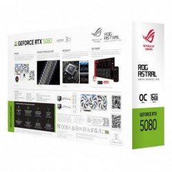 ASUS ROG Astral - -RTX5080-O16G-WHITE NVIDIA GeForce RTX 5080 16 GB GDDR7