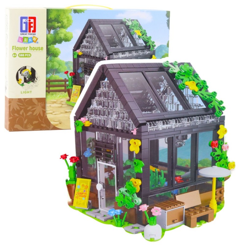 Mini Greenhouse Garden House Construction Blocks 588 pcs.