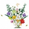 Construction Blocks Decorative Bouquet of Colorful Flowers 836 pcs.