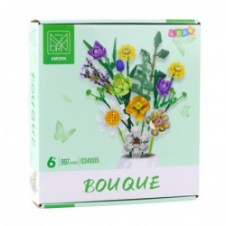 Construction Blocks Decorative Bouquet of Colorful Flowers 997 pcs.