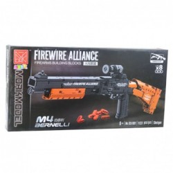 Building blocks M4 Bernelli rifle with shooting function, 1137 pieces.