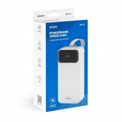SAVIO BA-11 POWER BANK 30000 mAh, white