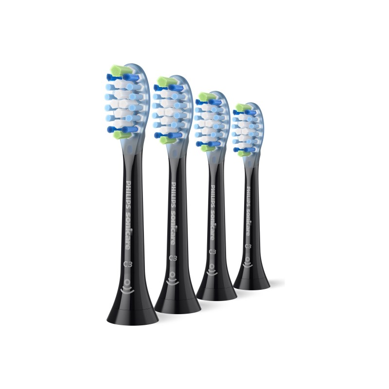 Philips HX9044/88 Sonicare Premium Plaque Defence Replacement brush heads, 4 pcs, Black