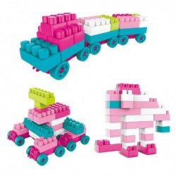 Construction Blocks 3D Stickers Pastel Pink 150 pcs.