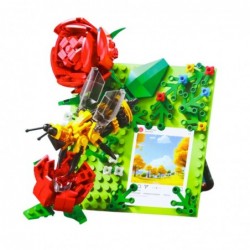 Construction Blocks Photo Frame with Rose and Bee 278 pcs.