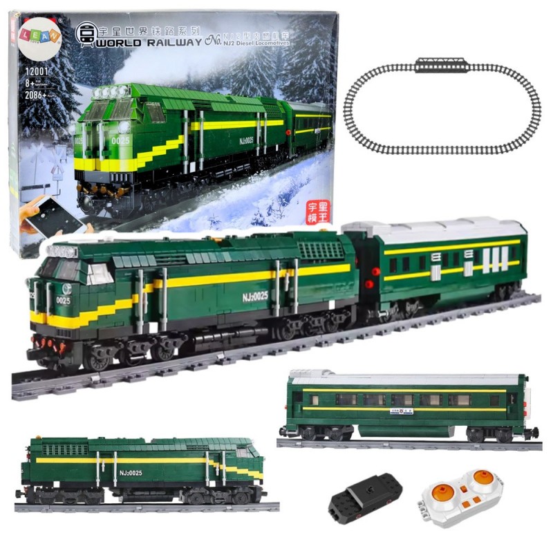 Construction Blocks Electric Train RC Train Remote Controlled 2086 pcs.