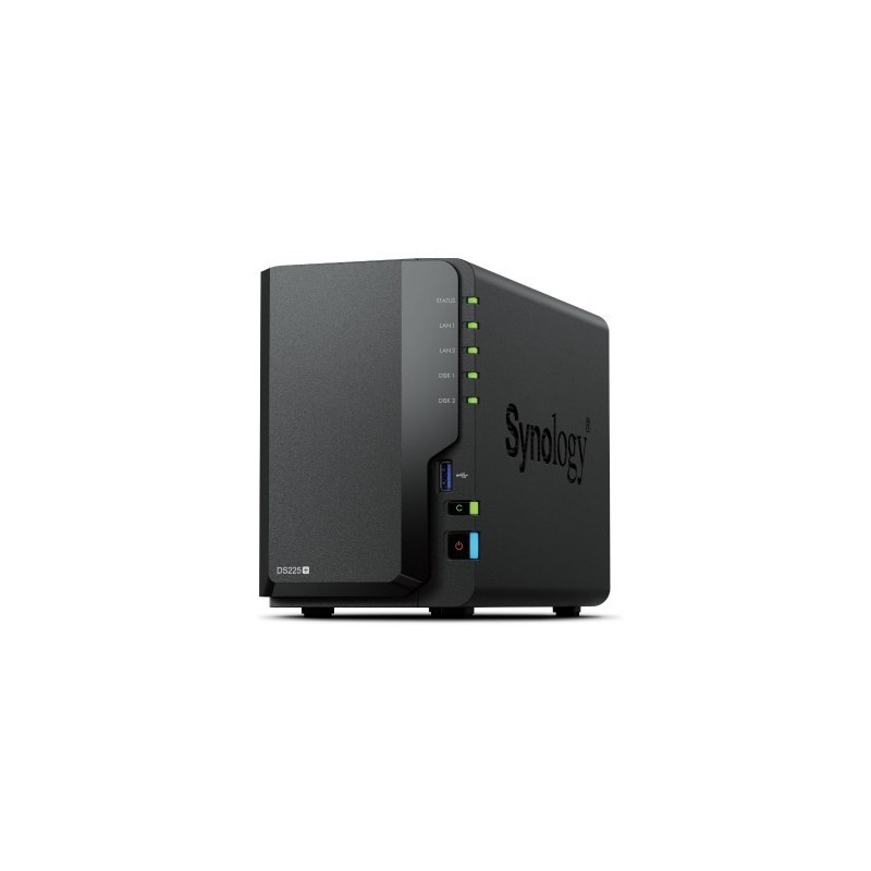 Synology DS225+ 2 Bay NAS Desktop Intel® Celeron® J4125 2 GB DDR4 Synology DSM Black