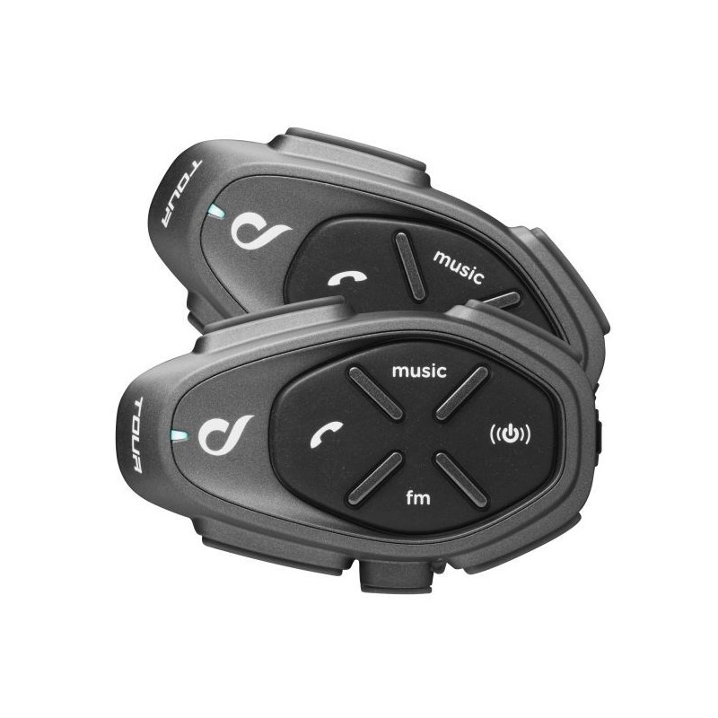 Interphone TOUR HD Motorbike intercom 1500 m 2 pcs Black